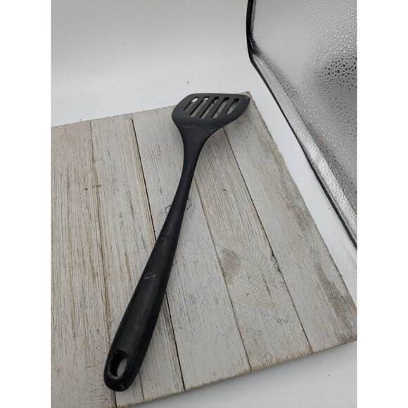 OXO Hard Black Nylon Turner #1 Slotted Spatula 13 1/2" - Picture 5 of 11